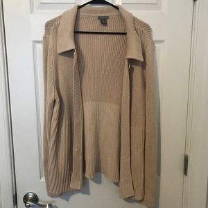 Tan Ann Taylor Sweater Cardigan size XL
